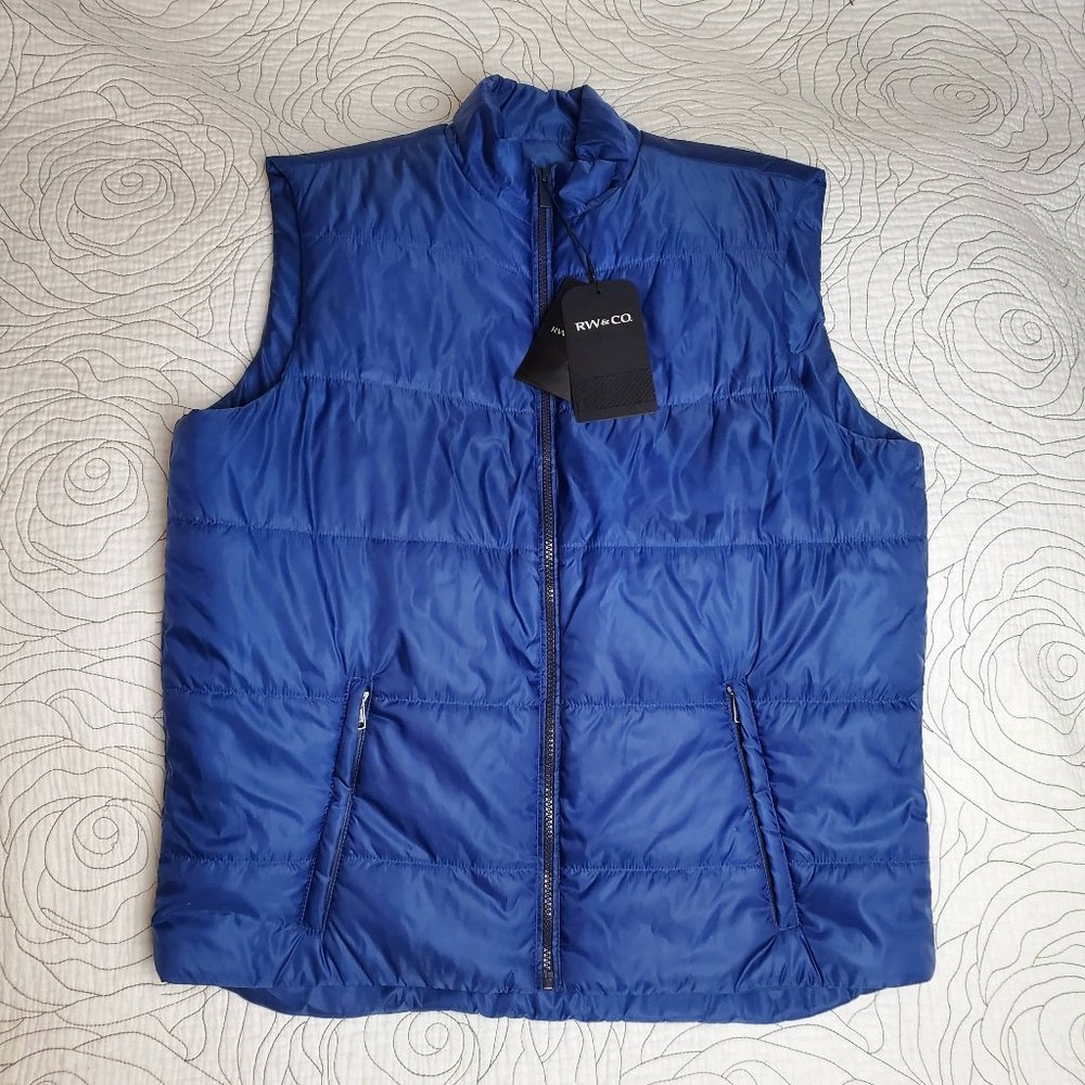 NWT [L] RW&CO. Blue Puffer Vest
